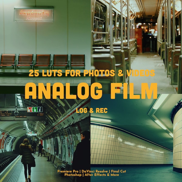 25 OLD VINTAGE Film LUTs | Premiere Pro, Color Grading,  Video Luts, Video Editing, Retro Luts | Video Photo Mobile & Desktop |