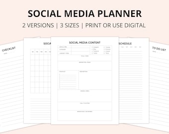 Social Media Planner Set: Minimalist Password Tracker (Digital Download)