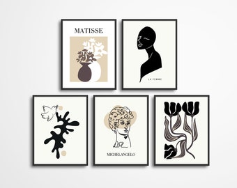 Láminas de arte renacentista: Decoración de pared para galería (descarga digital)