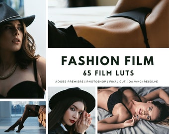 65 FASHION Film LUTs | Premiere Pro, Color Grading,  Video Luts, Video Editing, Retro Luts | Video Photo Mobile & Desktop |