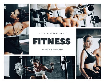 15 Fitness Lightroom Presets: Mobile & Desktop Photo Filters (Digital Download)