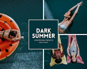 Ajustes preestablecidos de Lightroom "Verano oscuro": Filtros fotográficos para móviles y ordenadores (Descarga digital)