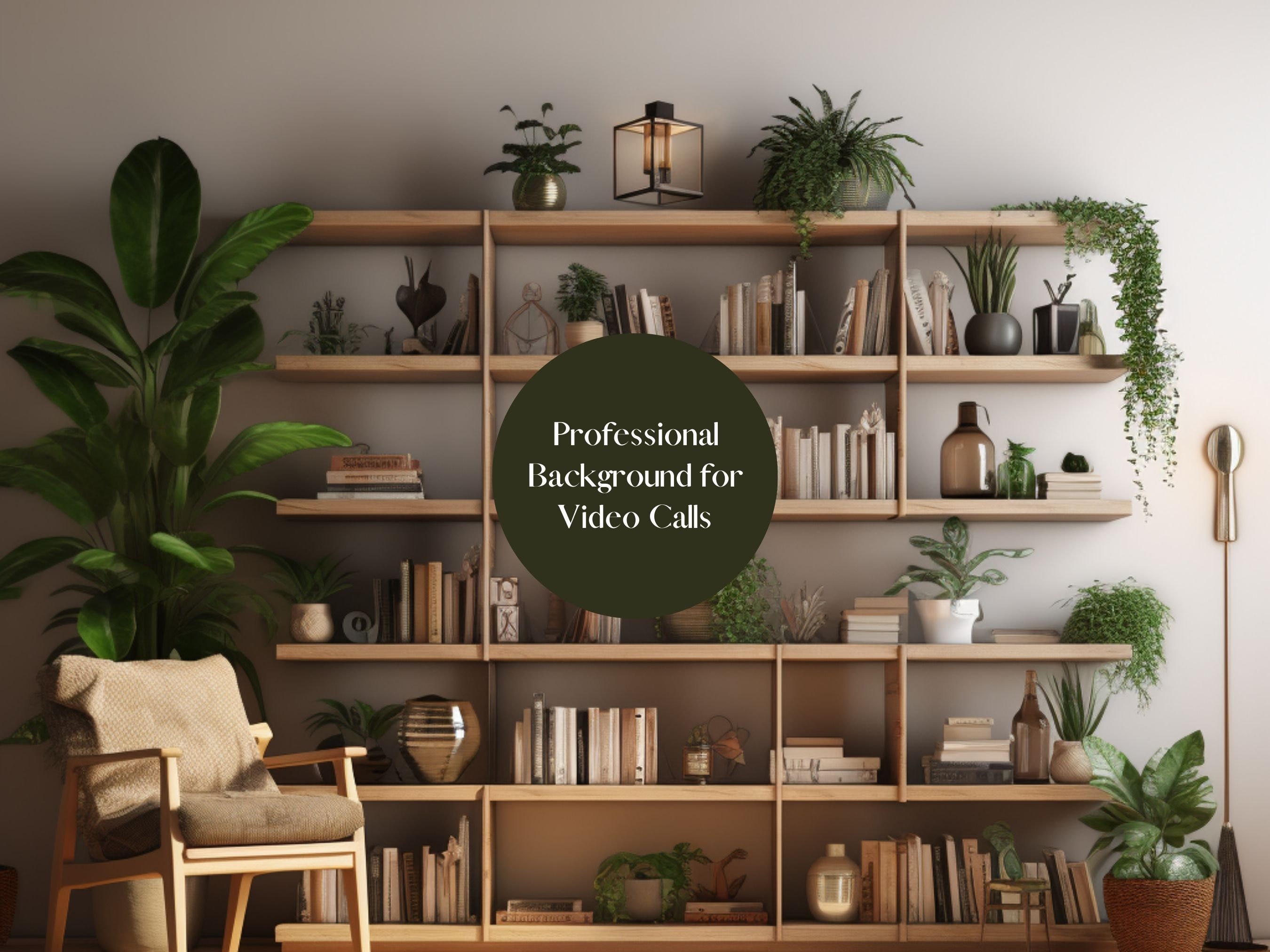 Zoom Background Virtual Call Background, Realistic Home Office - Etsy