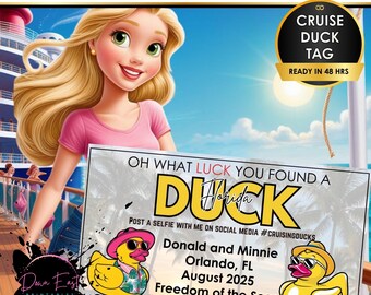 Personalized Cruising Ducks Tag, Digital Download, Tags for Ducks, Carnival, NCL, RCL, Rubber Duck, Cruise Duck, Florida Floridian Duck