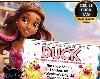 Personalized Cruising Ducks Tag, Digital Download, Tags for Ducks, Carnival, NCL, RCL, Rubber Duck, Cruise Duck, VALENTINE'S Day Ducks, Love