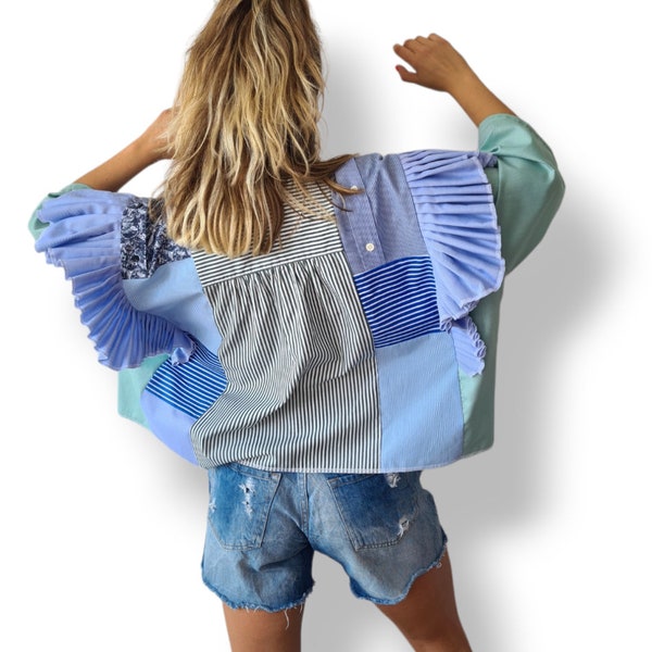 Upcycled Shirt Remake Cropped Top main image 1
