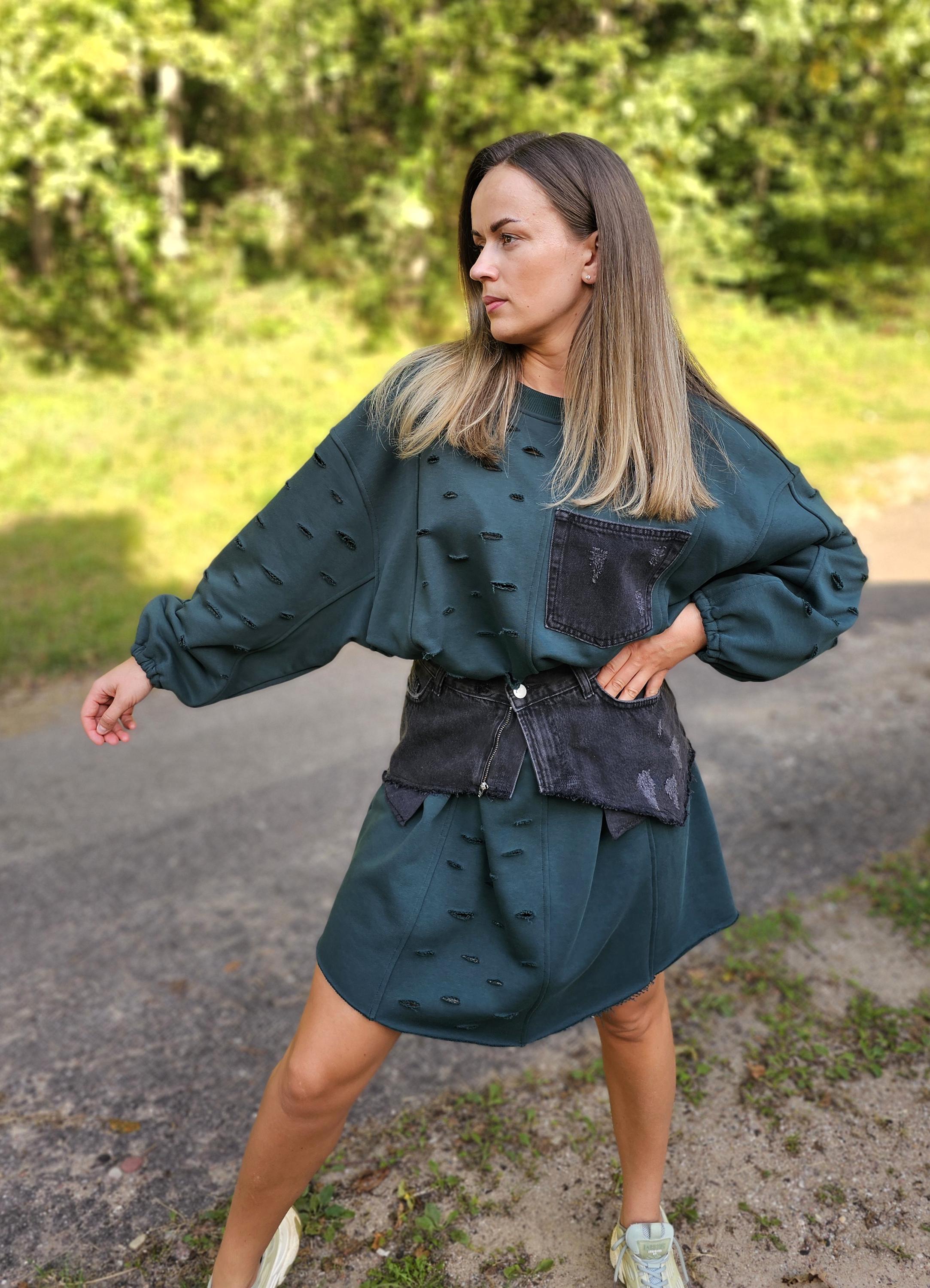 Ripped Green Dress - Etsy