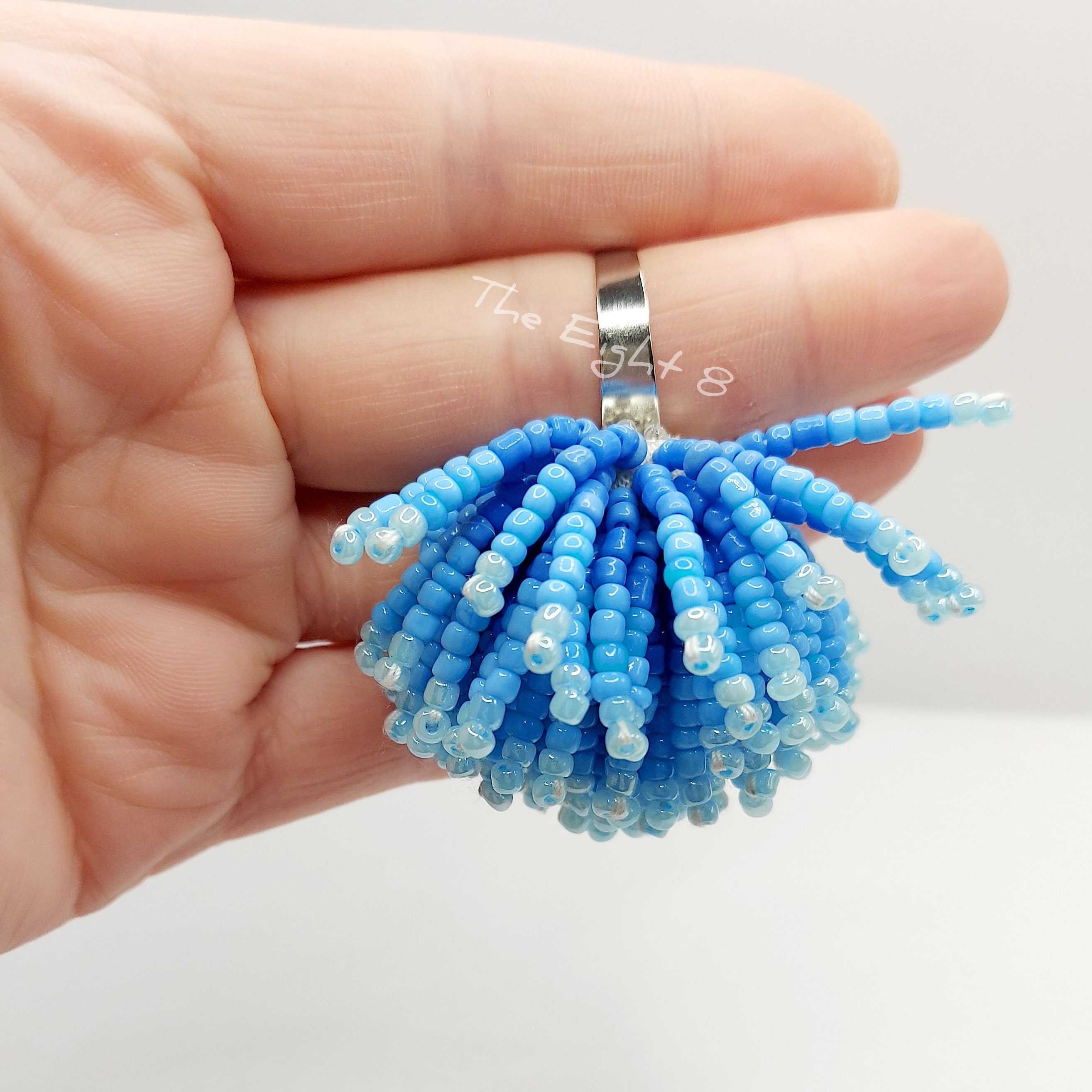 Bead Ring Rave Starburst Seed Bead Kinetic Ring: Adjustable Rave Jewelry - Etsy
