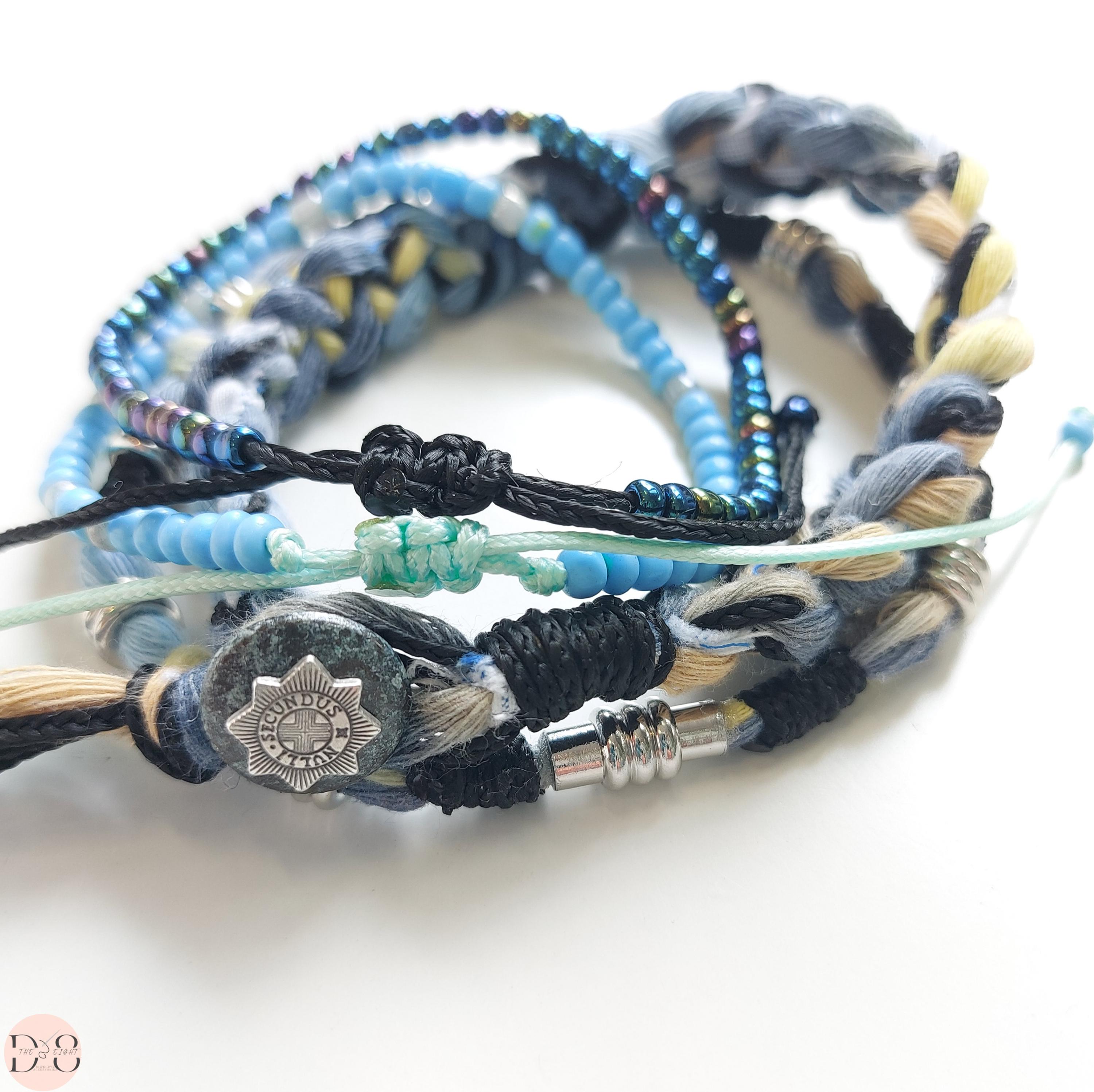 LOCAL LEAGUE Bracciale in pelle SURF CREW HAWAII per uomo e donna – in vera pelle, regolabile fino a 95 cm, fatto a mano in Europa (Caffè-nero