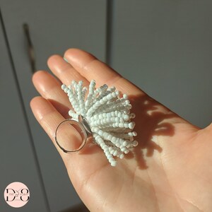 Frauen Luxuriöser Ring, Stapelbarer Weißer Einzigartiger Brautring, Geschenke für Großmutter, Volumen-verstellbarer Cocktail-Finger-Schmuck Lady Finger Aesthetics