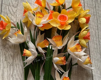 Handmade Crepe Paper Daffodils: Everlasting Spring Decor