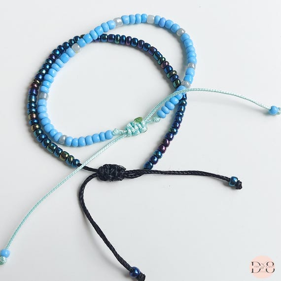 Set Bracciali Da Surfista Uomo | Corda Multistrato Con Cordoncino In Vera Pelle | Intrecciati Regolabili SURF CREW HAWAII | Bianco