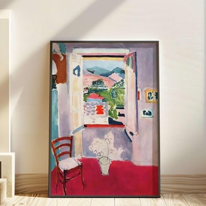 Henri Matisse Open Window | Fauvism Painting | Modern Colorful Poster | Abstract Art Print | Printable Wall Art | Digital Download