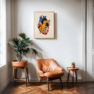 Human Heart Wall Art, Anatomy Print, Premium Poster, Abstract Wall Art, Heart Poster, Medical Poster, Science Art, Home Gift, Printed Poster image 15