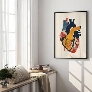 Human Heart Wall Art, Anatomy Print, Premium Poster, Abstract Wall Art, Heart Poster, Medical Poster, Science Art, Home Gift, Printed Poster image 12