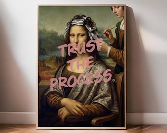 The Process | Hair Salon Decor, Digital Download, Funny Salon Wall Art, Printable Hair Stylist Poster