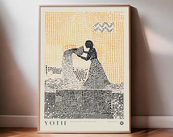 Zeichen des Wassermanns Print | Wassermann Sternzeichen Kunst, Astrologie Poster, Horoskop Geschenk, himmlische Wanddekoration, Acuario Kunst, Sternzeichen Print Kollektion