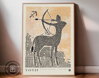 Sign of Sagittarius Print | Sagittarius Zodiac Art, Astrology Poster, Horoscope Gift, Celestial Wall Decor, Sagitario Art, Zodiac Collection