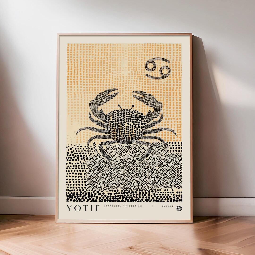 Sign of Cancer Print | Cancer Zodiac Art, Astrology Poster, Horoscope ...