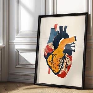 Human Heart Wall Art, Anatomy Print, Premium Poster, Abstract Wall Art, Heart Poster, Medical Poster, Science Art, Home Gift, Printed Poster image 8