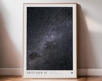 Starstruck Artemis II Print | NASA Poster, Milky Way Galaxy, Astronomy Wall Art, Space Gift, Celestial Decor