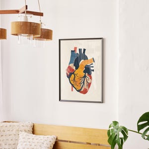 Human Heart Wall Art, Anatomy Print, Premium Poster, Abstract Wall Art, Heart Poster, Medical Poster, Science Art, Home Gift, Printed Poster image 10