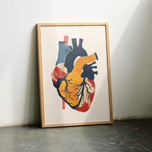 Human Heart Wall Art, Anatomy Print, Premium Poster, Abstract Wall Art, Heart Poster, Medical Poster, Science Art, Home Gift, Printed Poster image 13