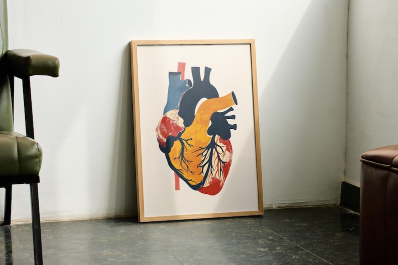 Human Heart Wall Art, Anatomy Print, Premium Poster, Abstract Wall Art, Heart Poster, Medical Poster, Science Art, Home Gift, Printed Poster image 13