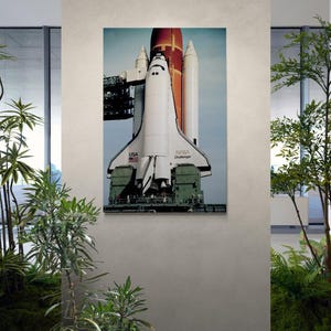 Canvas Wall Art – NASA Challenger Rocket | Ready-to-Hang Canvas Print (Multiple Sizes) – Vintage Space & Sci-Fi Decor