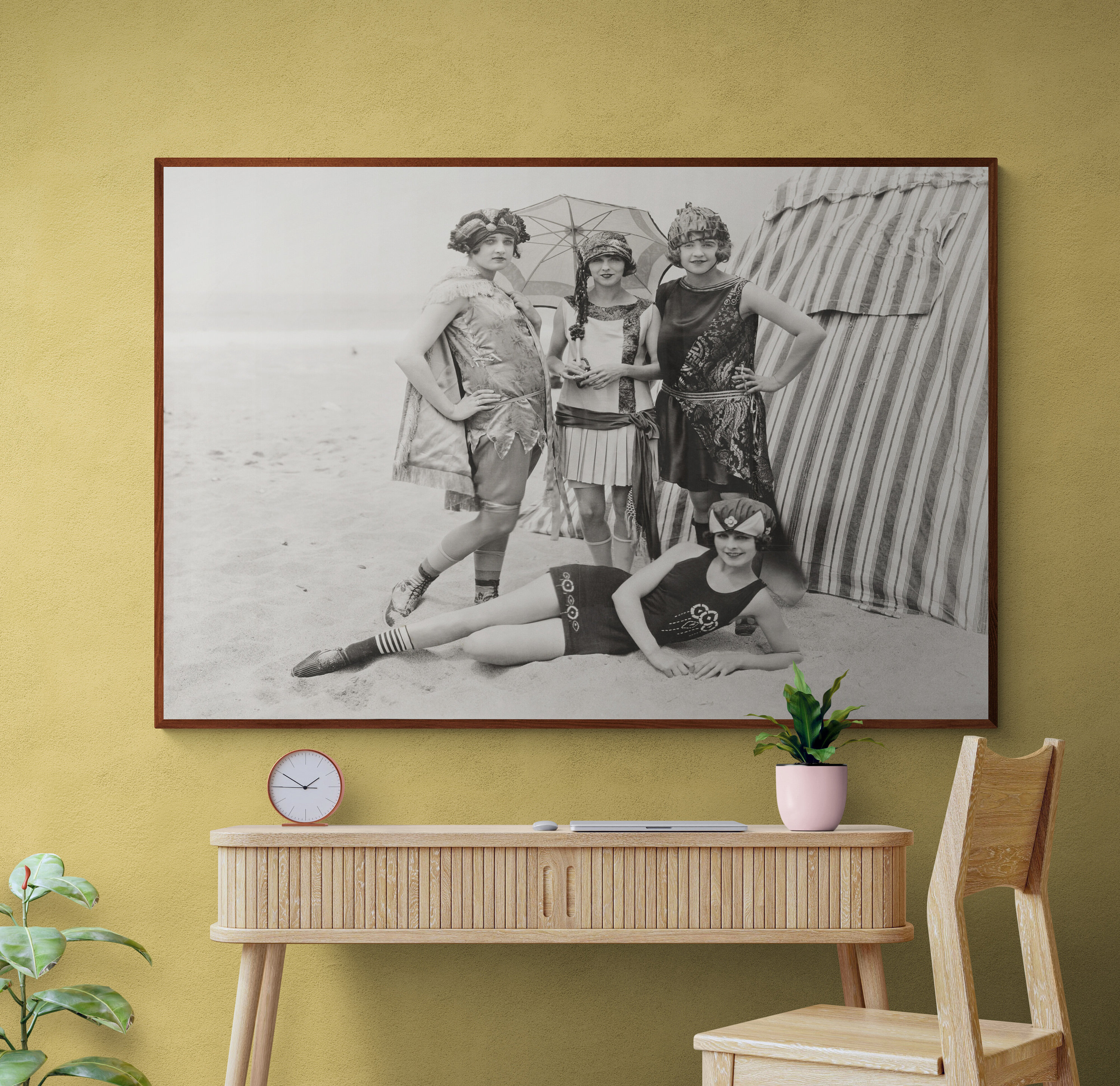 Vintage Bathing Suits, Vintage Poster, Beach Day, Modern Wall Decor