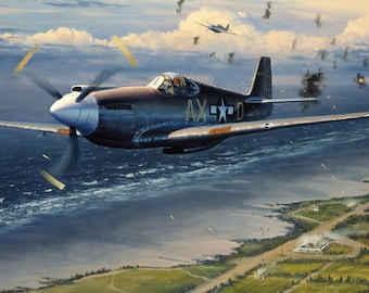P-51 Mustang WWII Warbird Canvas – Historic Fighter Plane