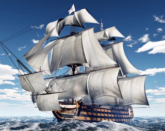 Tall Sailing Ship Canvas – Classic Nautical Seascape