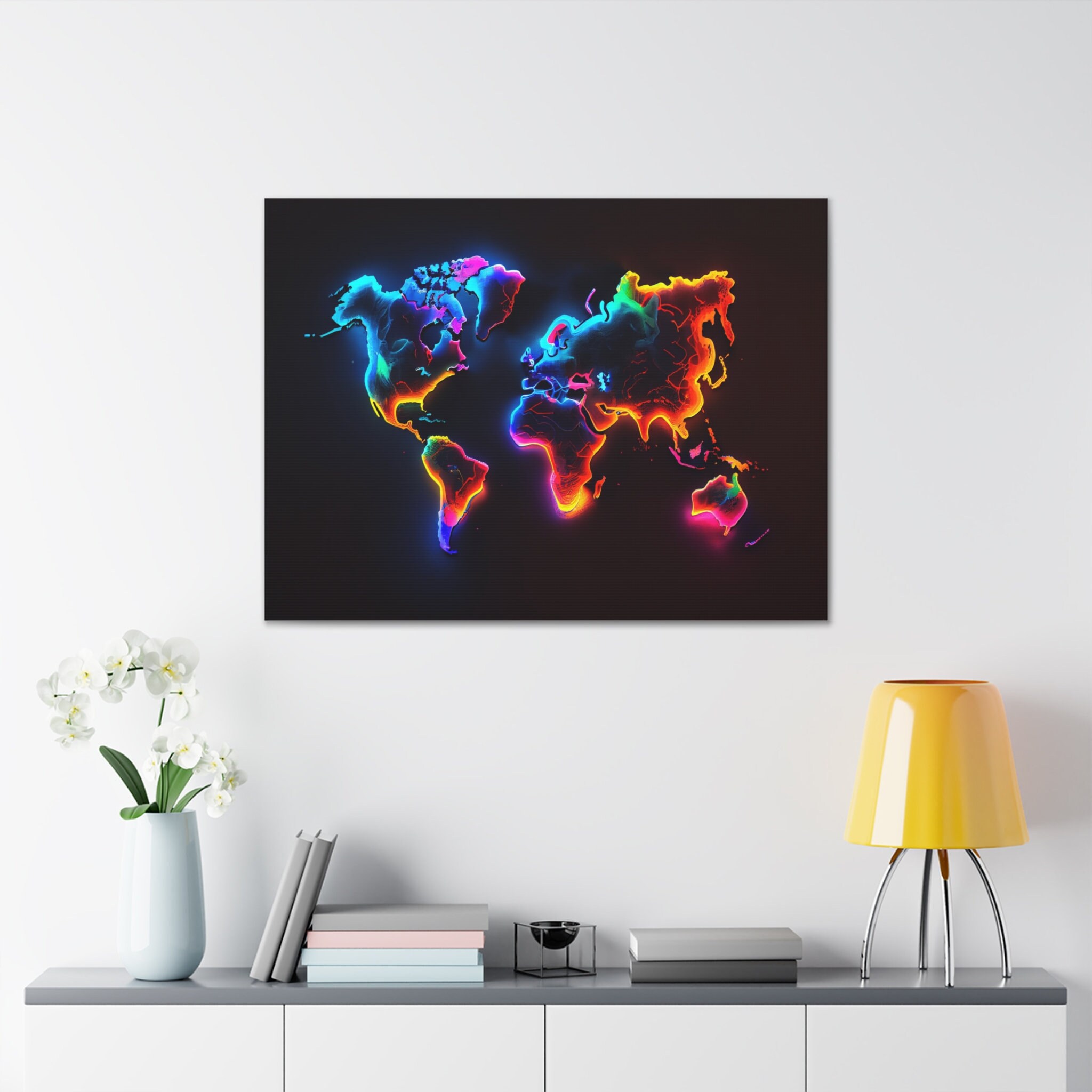 Wall Art World Map Gift Ideas for Home Art for Home Etsy