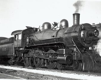 Vintage Steam Locomotive Canvas – Historic Railroad Train