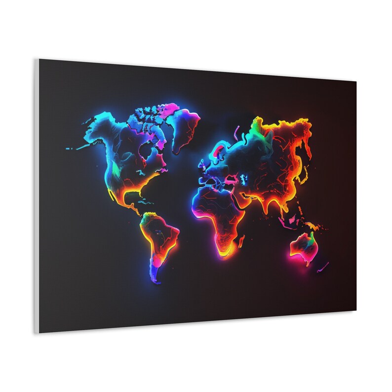 Wall Art World Map Gift Ideas for Home Art for Home Etsy