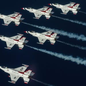 Aerial Thunderbirds Canvas Art, Aviation Wall Decor, Airshow Gift, Military Artwork, Aviation Enthusiast Gift