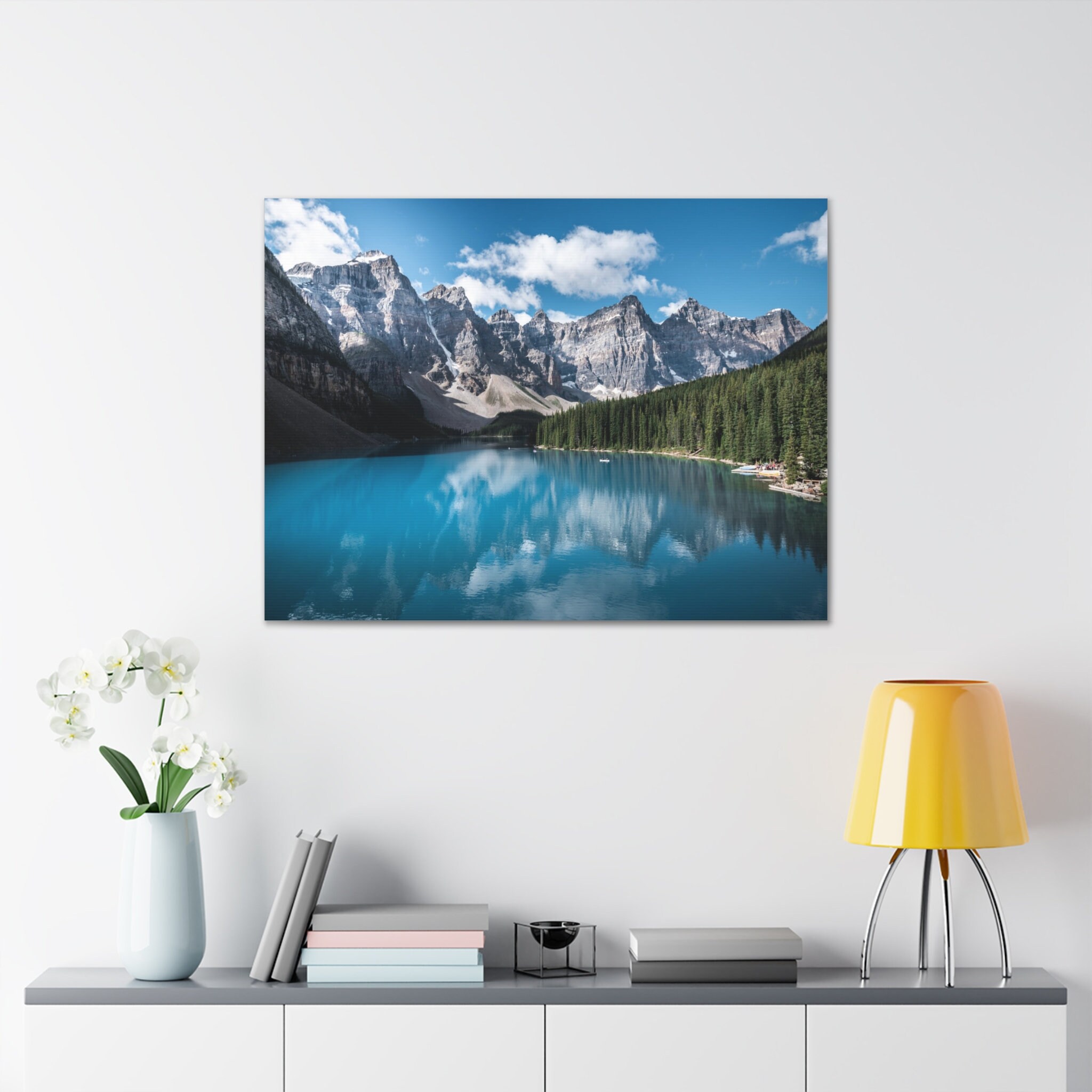 Moraine Lake Photo, Lake House Wall Art, Banff Canada, Beautiful