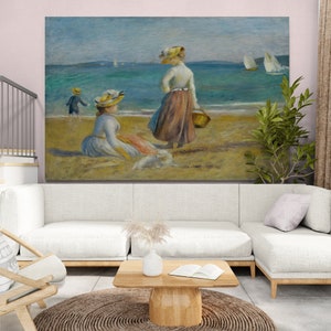 Auguste Renoir Ocean Landscape, Figures on the Beach Painting, Digital Download, Printable Wall Art, Modern Wall Decor, Home Gift