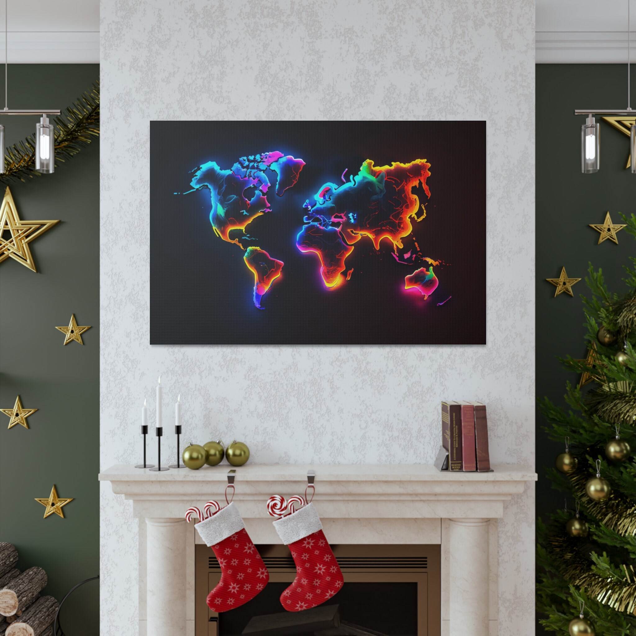 Wall Art World Map Gift Ideas for Home Art for Home Etsy