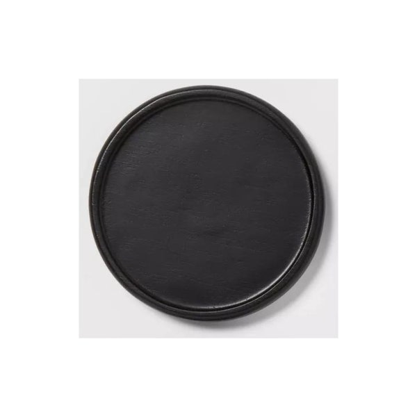 Black Modern Acacia Wood Coaster DIY Ready Customize Your Themed Party Elegant Dark Decor Formal Dining Protects Surface From Heat and Stain