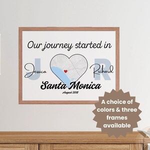 Wo wir uns trafen Story Print Geschenk für Paare, wo wir uns trafen Karte, Herzkarte, Lebensgeschichte, erstes Date Geschenk, unser erstes Date Memory Heart