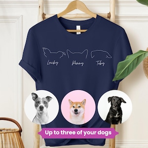 Custom Dog Ears T-Shirt: Hand Drawn Pet Portrait Tee