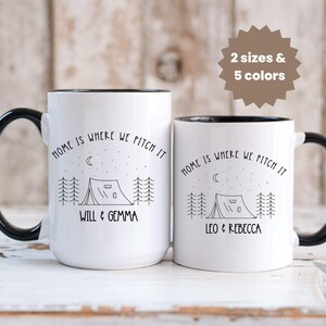 Custom Travel Couple Mug, Unique Anniversary Engagement Gift, Coffee Cup, Couples Present, Mr and Mrs Cup, Gift for Camping Nature Lover