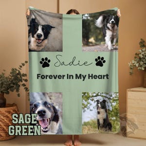 Custom Dog Memorial Blanket, Custom Pet Portrait, Personalized Dog Blankets, Canine blanket, Photo Canine Dad Gift