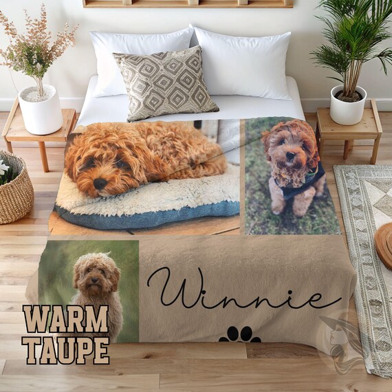 Custom Dog Blanket Using Pet Photo Throw and Name Custom Pet