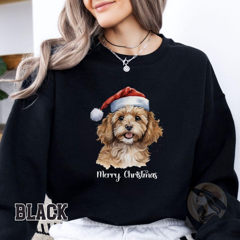 Cavapoo Christmas Sweatshirt, Santa Dog Pet Mum Gift - Etsy UK