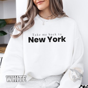 Take Me Back to New York Sweatshirt, NYC Crewneck, Vintage Long Sleeve, New York Lover Gift, NY Hoodie, NYC Sweatshirt, Travel Tee