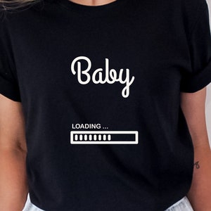 Baby Loading Pregnancy T-Shirt, Expecting Mum To Be, We’re Expecting, We’re Pregnant, Bun In Oven, Mum And Baby, Pregnancy Announcement