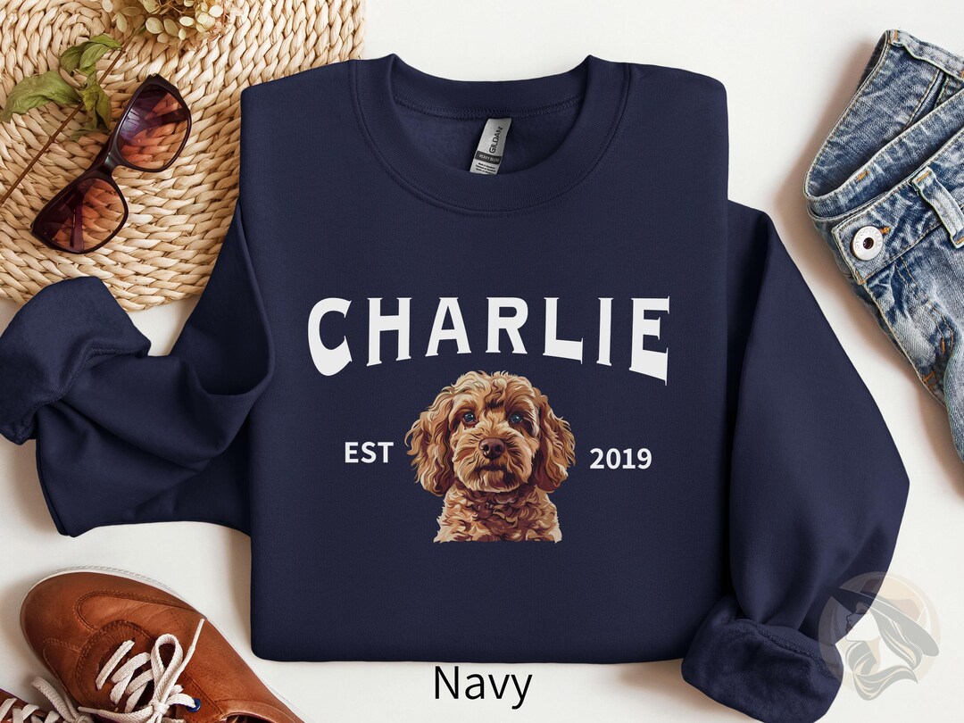 Custom Cavapoo Dog Portrait Sweatshirt – Hand-drawn Pet Shirt - Etsy