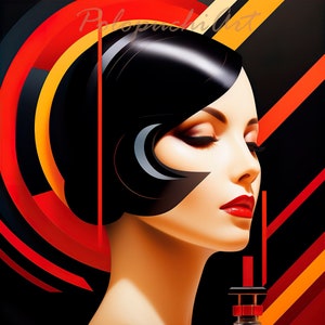 Cartel perfume años 20 para imprimir, Arte vintage para descargar, Descarga digital cartel colorido, Ilustración para imprimir, Arte digital